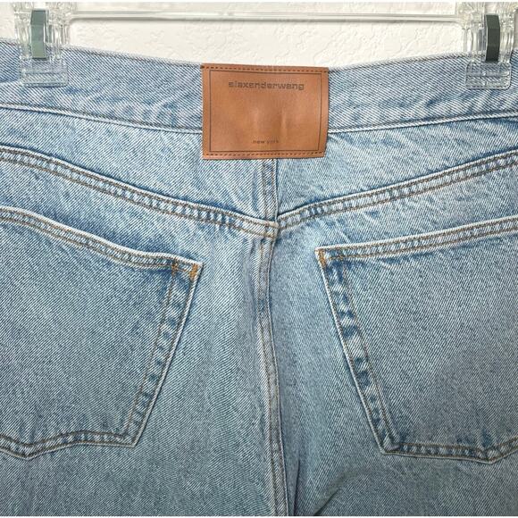 Alexander Wang EZ Mid-Rise Relaxed Straight Leg Jean Vintage Fade Indigo SZ 30 - Picture 8 of 9